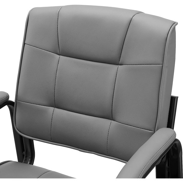 Naomi Home Stackable Faux Leather Seat Waiting Room Chair with Metal Frame Wayfair